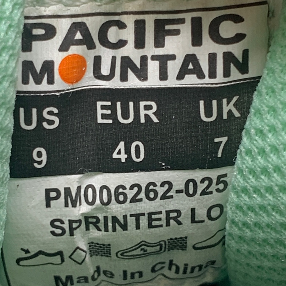 Pacific Mountain Sprinter Low Trail Hiking Shoes PM006262-025 Women’s Sz 9 NWT - Picture 9 of 10